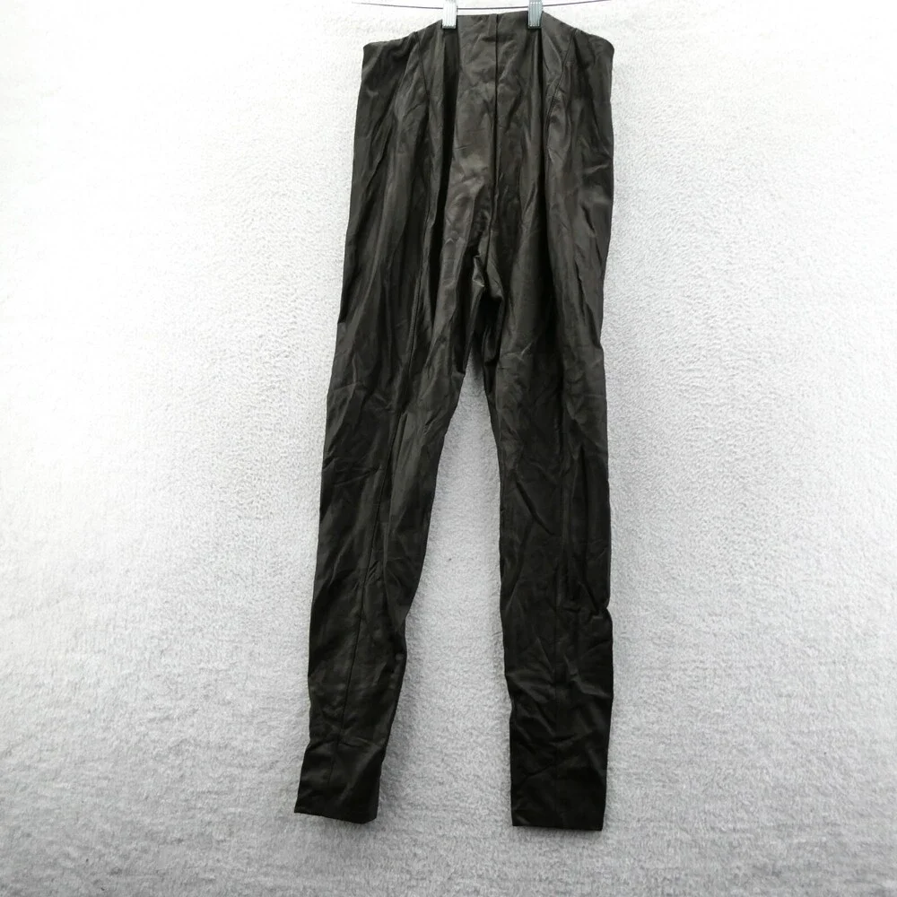 Lysse Faux Leather Pants Large Womens 30x32 Black Pull On Dress Pants‎ 30 x 32